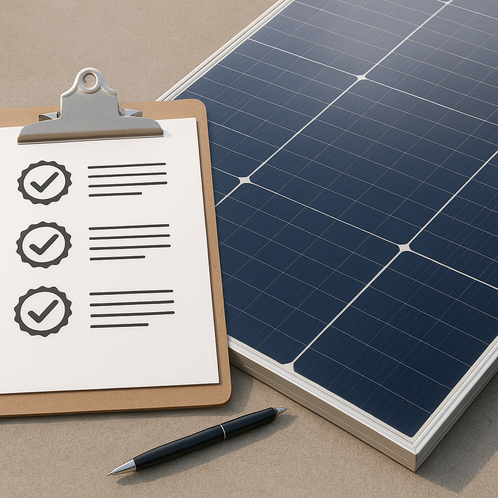 Co oznaczają certyfikaty jakości paneli PV