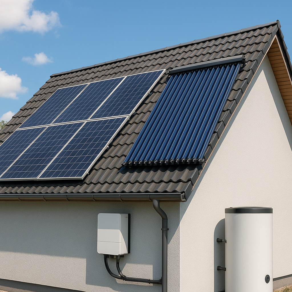 Co to jest instalacja hybrydowa PV + kolektory słoneczne