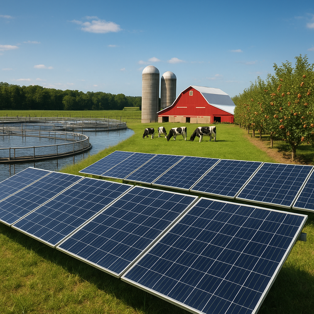 Fotowoltaika w gospodarstwach rybackich, mlecznych i sadowniczych