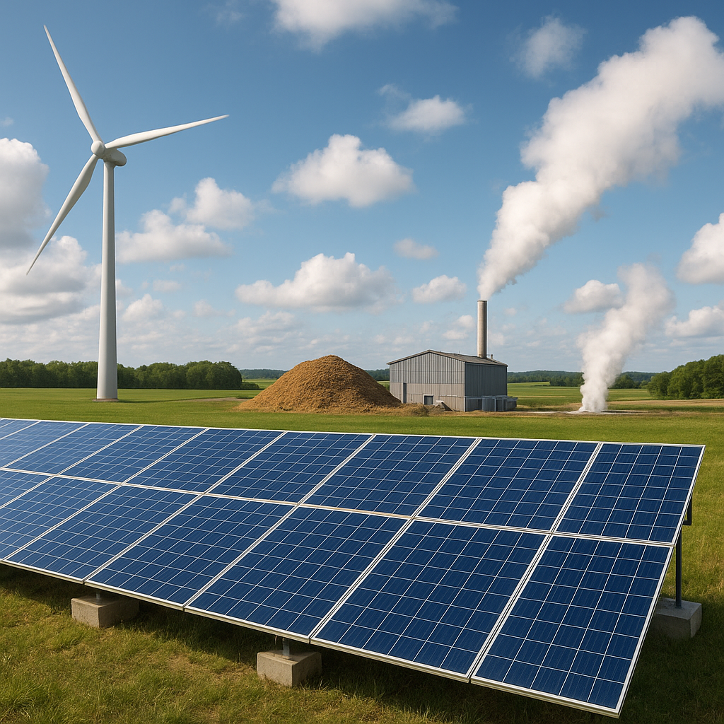 Porównanie fotowoltaiki z innymi źródłami OZE – wiatr, biomasa, geotermia