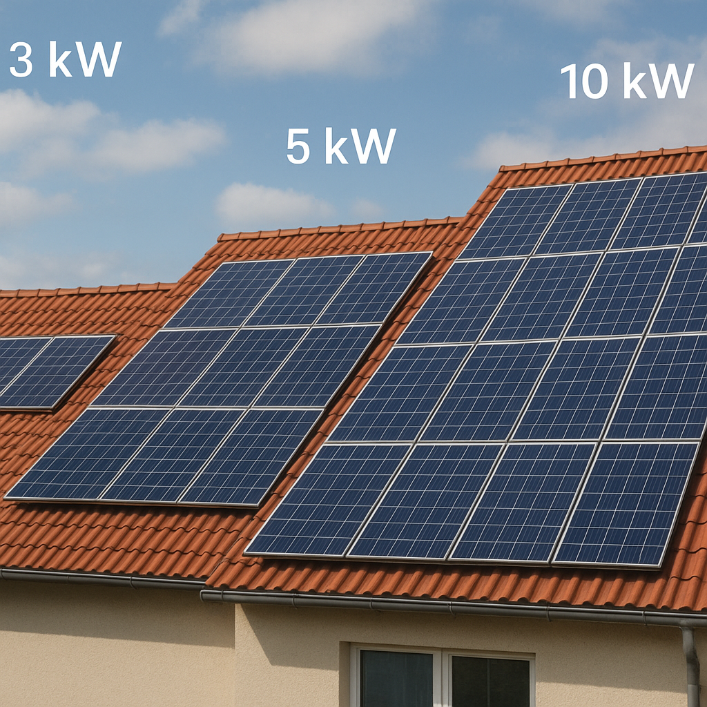 Jakie są różnice między instalacją PV 3 kW, 5 kW i 10 kW