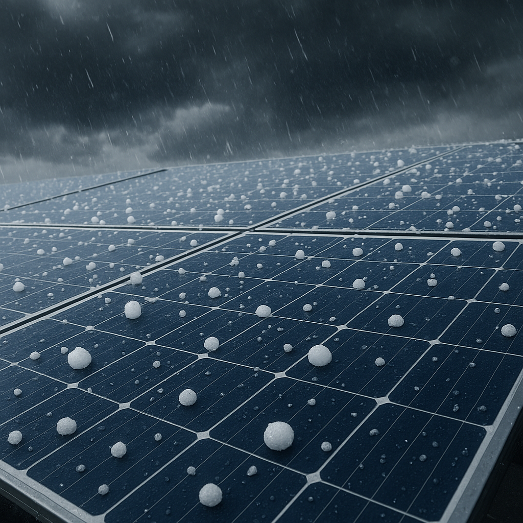 Jak panele PV reagują na grad i ekstremalne warunki pogodowe