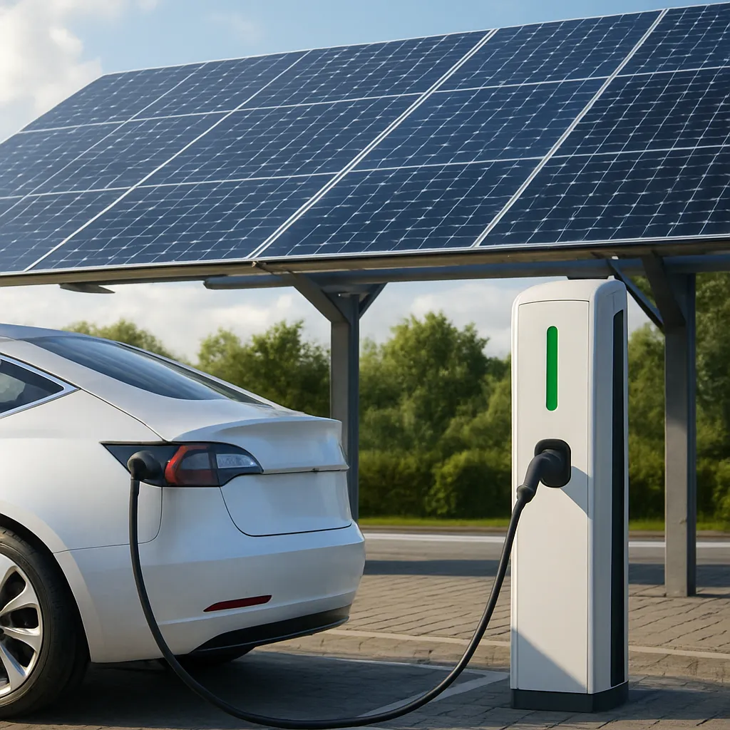 Jak działa fotowoltaika na stacjach ładowania samochodów elektrycznych